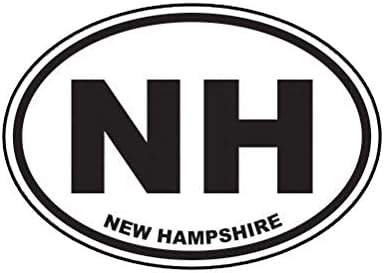 New Hampshire Eyaleti Oval Sticker Çıkartması NH Kamyon Araba Çıkartması Vinil TAMPON çıkartması Herhangi Bir Yüzeye Yapışır 5