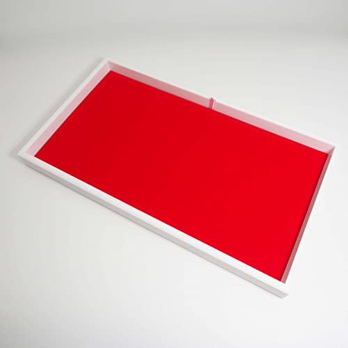888 Ekran Kırmızı Kadife Takı Pedleri Takı Organizatörü herhangi bir standart boyutlu tepsiyle kullanılabilir. Bir mağazada veya sadece
