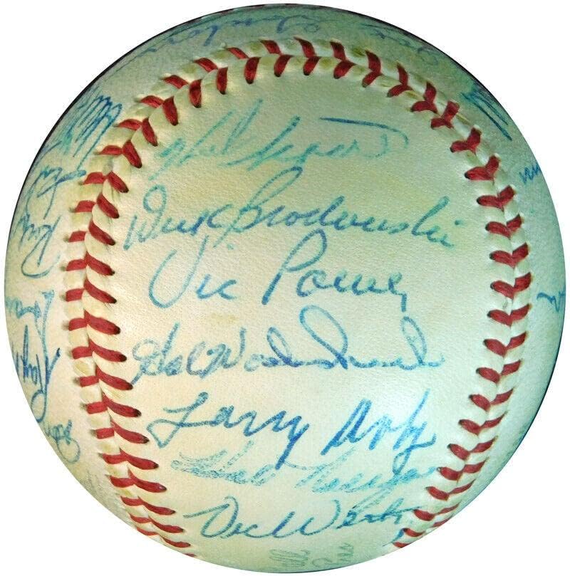 Güzel 1958 Cleveland Kızılderilileri Takım İmzaladı Amerikan Beyzbol Ligi JSA COA İmzalı Beyzbol Topları