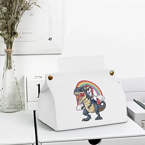 Unicorn Sürme Dinozor Doku Kutusu Kapağı Modern PU Deri Peçete Dokular Küp araba için tutucu Banyo Gece Standları Ofis