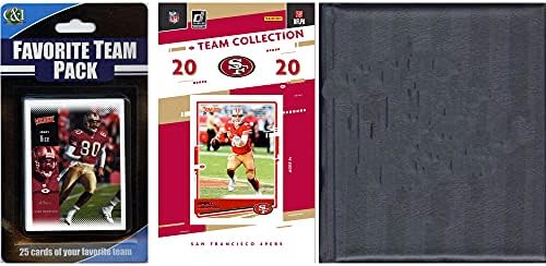 NFL San Francisco 49ers Lisanslı 2020 Skor Takım Seti ve Favori Oyuncu Ticaret Kartı Paketi Artı Depolama Albümü