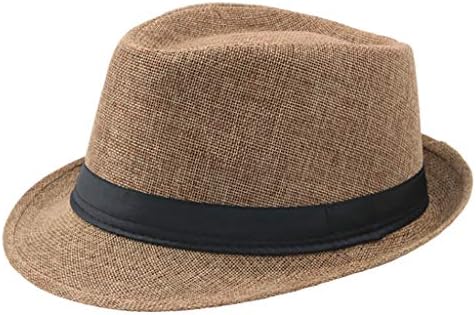 Üst Nefes güneş şapkası Caz açık hava şapkası Keten CurlyStraw Şapka erkek Şapka Beyzbol Kapaklar Sandalye Şapka Siyah şapka