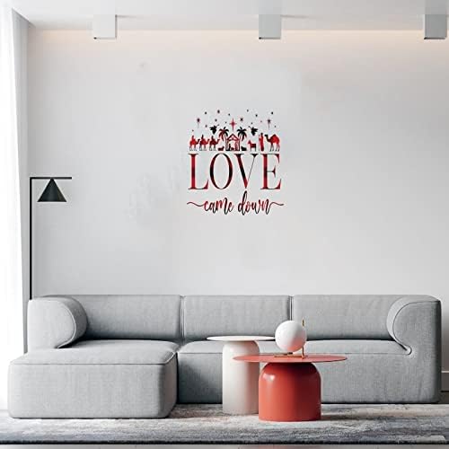 Aşk Geldi Açık Havada Ev Dekorasyonu Yazı duvar çıkartmaları Kırmızı ve Siyah Kendinden Yapışkanlı Duvar Çıkartması Yurt Çocuk Odası