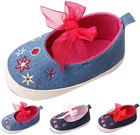 Qvkarw Yaz Çocuk Bebek yürüyüş ayakkabısı Kızlar spor ayakkabı Düz Tabanlı Kaymaz Hafif Kayma Çiçek Kız Ayakkabı