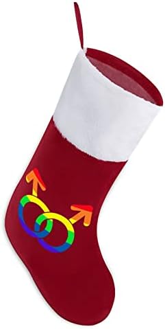Eşcinsel Aşk LGBT Noel Çorap Çorap Noel Ağacı Santa Süsler Asılı Süslemeleri Şömine Tatil 16.5