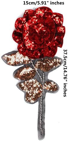 Boncuklu Pullu 3D Gül Çiçek Yamalar Nakış Yamalar Motif Venedik Aplike Dikiş Aksesuarları Kostümleri 1 adet T1593