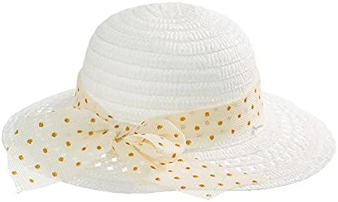 NEARTİME Bayan Güneş Hasır Şapka Geniş Ağız UV UPF 50 Yaz Şapka Katlanabilir Roll up Disket Plaj Kap Kadınlar için