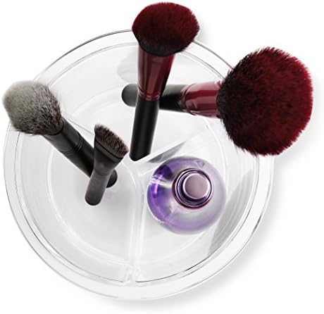 BİNO Triad' 3 Bölmesi Akrilik Makyaj ve Takı Organizatör, Şeffaf ve Şeffaf Kozmetik Güzellik Vanity Tutucu Depolama, temizle