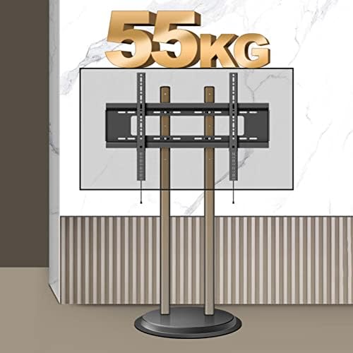 50-99 İnç Ekranlar için TV Zemin Standı, Yükseklik Ayarlı Evrensel Zemin Montajlı TV standı, Yerden Tasarruf Sağlayan Ayaklı TV askısı
