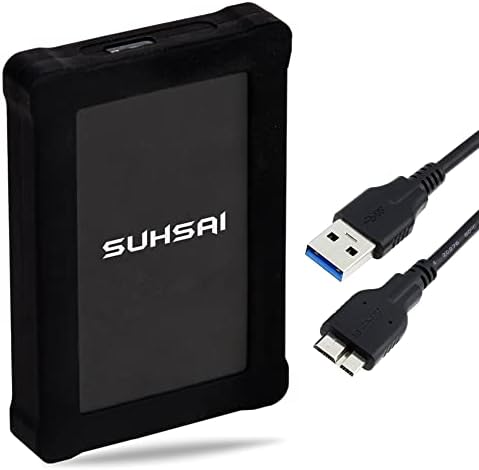 SUHSAI 500 GB Sağlam Taşınabilir harici sabit disk 2.5 USB 3.0 ile yedek Depolama Sürücüsü 5 Gbps'ye kadar hız, Mac için sabit disk,