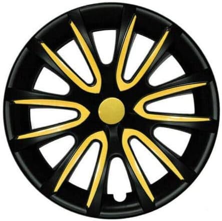 Subaru Crosstrek için OMAC 16 İnç Jant Kapağı Siyah ve Sarı 4 adet. Jant Kapağı-Göbek Kapakları-Araba Lastiği Dış Değişimi