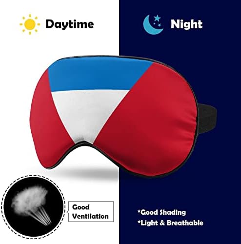 Antigua ve Barbuda Bayrağı Yumuşak Göz Maskesi Kapak Etkili Gölgeleme Körü Körüne Konfor Uyku Maskesi Elastik Ayarlanabilir Kayış
