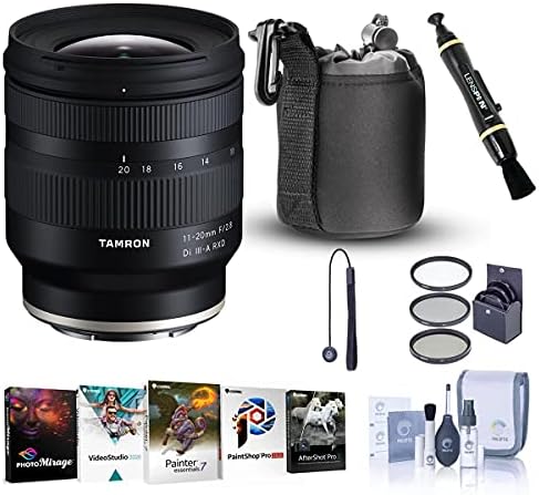 Tamron 11-20mm f/2.8 Di III-A RXD Lens Sony E için, ProOptic 67mm Filtre Kiti ile paket, PC Yazılım Kiti, Temizleme Kiti, Lens Kapağı