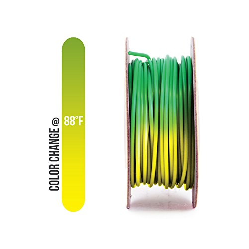 Gizmo Dorks ABS Filament 1.75 mm 200g 3D Yazıcılar için, ısı Rengi Yeşilden Sarıya Değişir