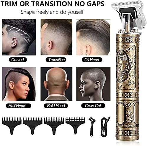 CRİVERS saç makasları Erkekler için, T9 Saç Kesme Profesyonel Elektrikli Saç Düzeltici Berber Tıraş Makinesi Düzeltici Sakal 0mm Erkekler