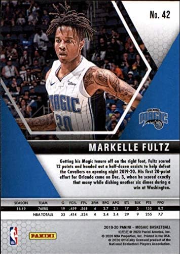 2019-20 Panini Mozaik 42 Markelle Fultz Orlando Magic NBA Basketbol Ticaret Kartı