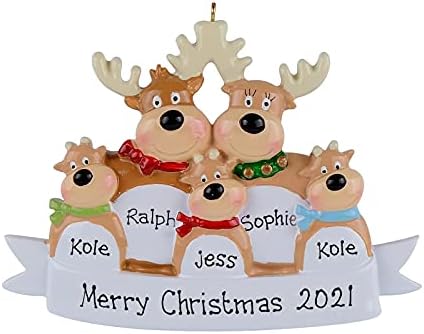 Figürler Ev Dekor Süsleme Dekorasyon Ağacı Kişiselleştirilmiş 2021 Geyik Biblo Tatil Aile Süslemeleri Noel Noel Noel Aile Dekorasyon