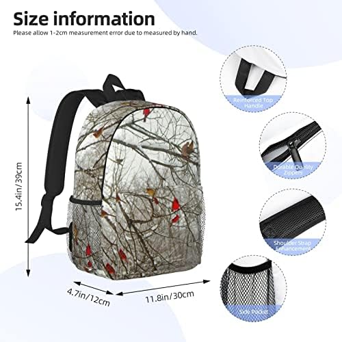 EWMAR huş ağaçları 15 inç hafif öğrenci sırt çantası seyahat sırt çantası bilgisayar çantası baskı