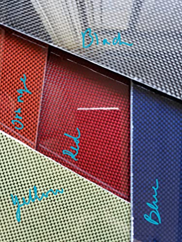 18x 36 x 3/321x1 Düz Örgü Karbon Fiber Fiberglas Panel Levha Parlak Bir Tarafı (18x 36 x 3/32, Mavi, 1)