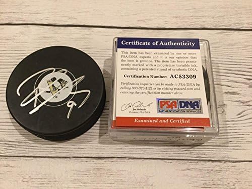 Pascal Dupuis İmzalı Pittsburgh Penguins Hokey Diski PSA / DNA COA İmzalı a-İmzalı NHL Diskleri
