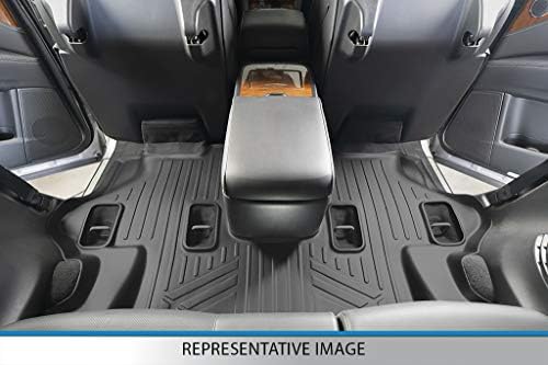 MAXLİNER Özel Fit Paspaslar 3 Satır Astar Seti Siyah ile Uyumlu 2013-2020 Toyota Sienna 8 Yolcu Modeli