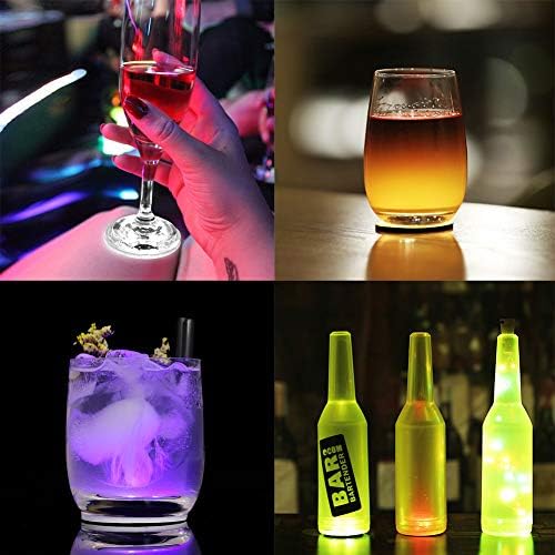 12 Adet LED Coaster, LED etiket ışıkları, LED şişe ışıkları bardak tutucu ışıkları şarap likör Şişesi, Şişe Maytapları Şampanya, Parti,