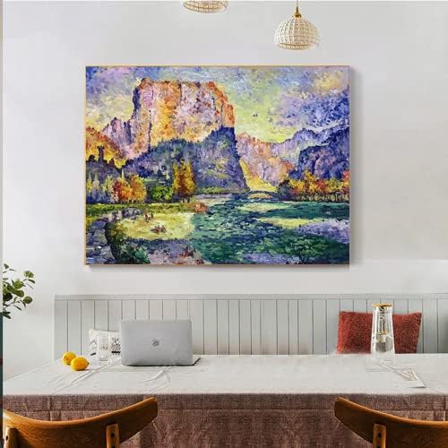100 % El-Boyalı Yağlıboya Tuval Üzerine Dağ 20*24 inç Çağdaş Sanat duvar sanatı ve süslemeleri Modern Ev Oturma Odası Yatak Odası Ofis