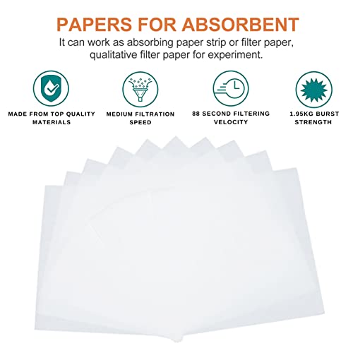 Balacoo Kağıt Tablet Kağıt Tablet Kalitatif Filtre Kağıdı: 30 adet Kare Selüloz Filtre Kağıdı Su Emici Kağıt Laboratuvarları Deney