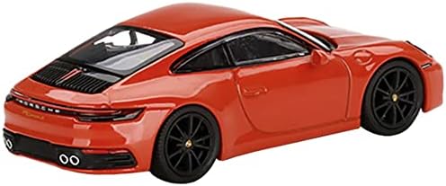 Gerçek Ölçekli Minyatür Model Araba ile Uyumlu Porsche 911 (992) Carrera 4S Lav Turuncu Sınırlı Sayıda 1/64 pres döküm model araba