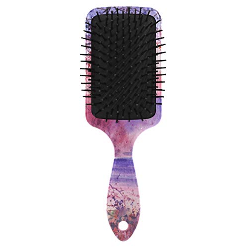 Vıpsk Hava yastığı Saç Fırçası, Plastik Renkli Mor Çiçek, Kuru ve ıslak saçlar için Uygun iyi Masaj ve Anti Statik Dolaşık Açıcı Saç