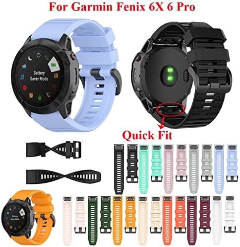 GHFHSG 22 26mm Hızlı Fit Watchband Fenix 7 7X İzle Silikon Hızlı Bırakma Kolaylık Bilek Bandı Kayışı Fenix 6 6X Pro İzle