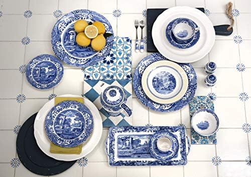 Spode Blue İtalyan Tuz ve Biberlik / Mutfak ve Masa Üstü için Tuz ve Biber Seti / 3 inç Ölçülerinde / İnce Porselenden Yapılmış / Klasik
