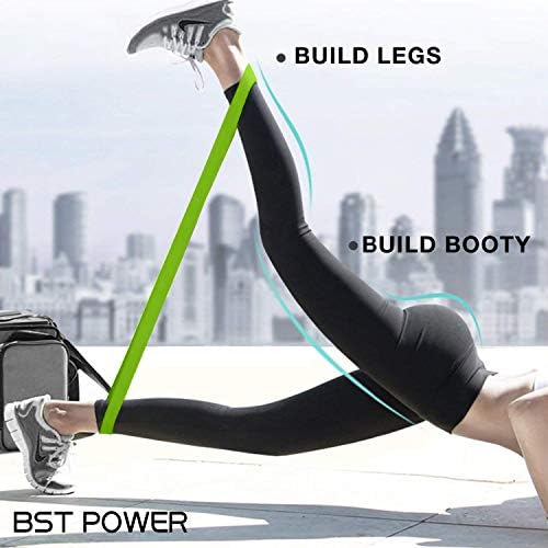 Bacaklar ve Popo için Direnç Bantları BST Gücü Kadınlar ve Erkekler için 12 inç Direnç Döngü Bantları Evde Egzersiz için Germe Fitness