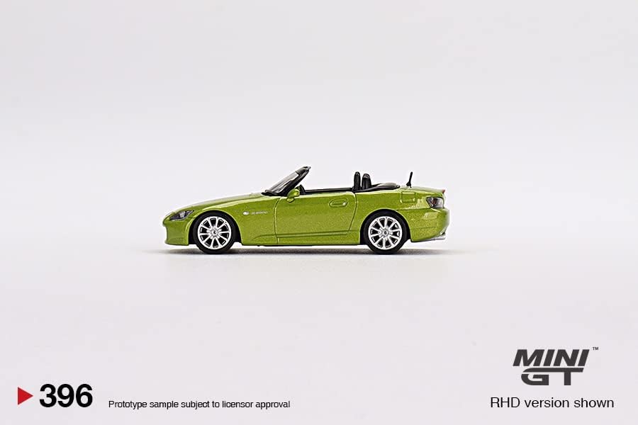 Gerçek Ölçekli Minyatür Model Araba ile Uyumlu Honda S2000 (AP2) kireç Yeşil Metalik Sınırlı Sayıda 1/64 pres döküm model araba MGT00396