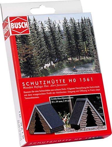 Busch 1561 Ahşap Sığınak Kulübe HO Yapı Ölçekli Model Yapısı