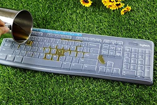 CASEDAO Ultra İnce Şeffaf Klavye Kapağı ile Uyumlu Logitech K120 MK120 Klavye, Anti-Toz Su Geçirmez Klavye Koruyucu Kapak (Şeffaf)