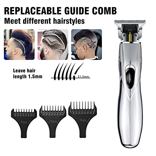 Saç Kesme Giyotin, Elektrikli Saç kesme Şarj Edilebilir USB Breard Giyotin Tıraş Giyotin 0mm paslanmaz çelik Bıçak Erkekler Berber