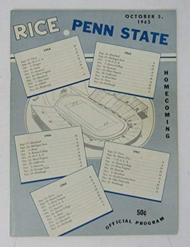 1963 Rice vs. Penn State Nittany Lions Futbol Programı 141681-Üniversite Programları
