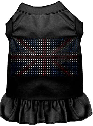 Mirage Evcil Hayvan Ürünleri Yapay Elmas İngiliz Bayrağı Elbise, XX-Large, Parlak Pembe Siyah