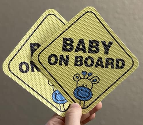 CM Servet Bebek Gemide Etiket İşareti-Yansıtıcı Parlak Sarı ve Şeffaf-En iyi güvenlik İşaretleri-Dayanıklı ve Güçlü Yapıştırıcı 5'e