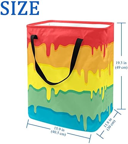 Renkli Boya Arka Plan çamaşır sepeti Katlanabilir saklama kutusu için Kolları ile Sepet, Çocuk Odası, Oyuncak Depolama