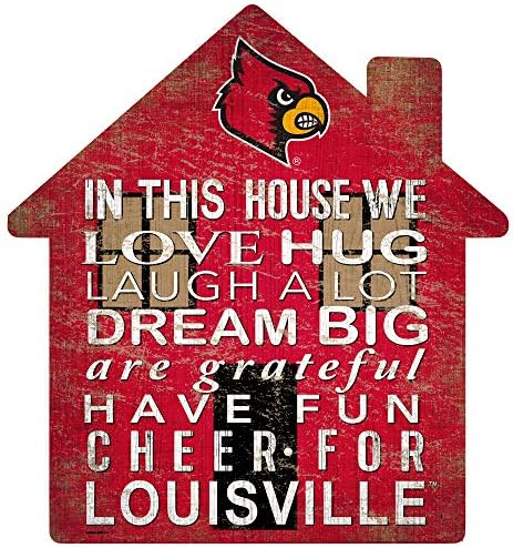 Fan Kreasyonları NCAA Louisville Cardinals Unisex Louisville Ev İşareti, Takım Rengi, 12 inç