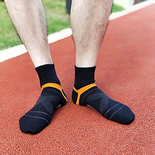 LMMDDP erkek varis çorabı Erkekler Merinos Yünü Siyah Ayak Bileği Pamuk Çorap Basketbol Spor varis çorabı Adam için (Renk: Siyah)