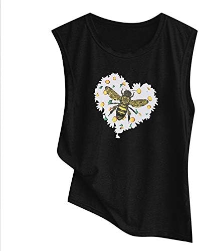 KCJGİKPOK Tankı Üstleri Kadınlar için Moda, Papatya Çiçek Grafik Tees İlham T Shirt Sevimli Rahat Kısa Kollu Üstleri